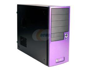   com   Ever Case GC4292P Black/Purple Steel ATX Mid Tower Computer Case