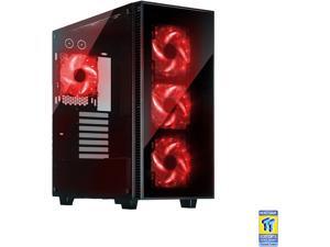 Rosewill CULLINAN-RED ATX Mid Tower Gaming Case With Tempered Glass Panels
