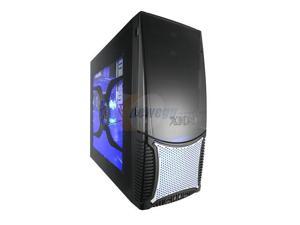 XION Dazl XON 503 Black with Blue LED Light Steel ATX Mid Tower Computer Case