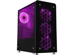 DIYPC Chameleon-RGB ATX Mid Tower Gaming Computer Case Chassis