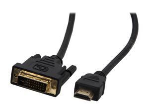 Link Depot DVI-2-HDMI 6 ft. Black HDMI to DVI Cable M-M