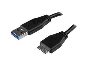 StarTech 2m (6ft) Slim SuperSpeed USB 3.0 A to Micro B Cable   M/M