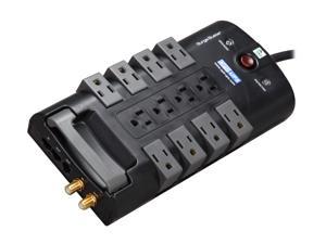 OPTI UPS SBAH1210EXR 10 ft power cord with 360° rotating AC plug 12 Outlets 4320 joules Surge Protector