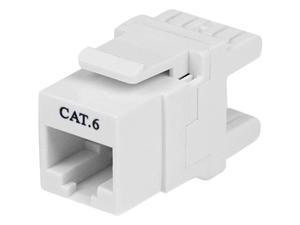 StarTech 180? Cat 6 Keystone Jack   RJ45 Ethernet Cat6 Wall Jack White   110 Type