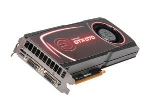 EVGA SuperClocked 012 P3 1572 TR GeForce GTX 570 (Fermi) 1280MB 320 bit GDDR5 PCI Express 2.0 x16 HDCP Ready SLI Support Video Card