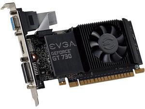EVGA GeForce GT 730 DirectX 12 01G-P3-3730-KR 1GB 64-Bit GDDR5 PCI Express 2.0 HDCP Ready Low Profile Ready Video Card