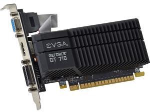 EVGA GeForce GT 710 DirectX 12 01G-P3-3710-KR 1GB 64-Bit GDDR5 PCI Express 2.0 HDCP Ready Low Profile Ready Video Card