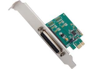 SYBA Parallel 1 Port PCI-e Controller Card with Full & Low Profile Brackets, WCH382L Chipset Model SI-PEX10010