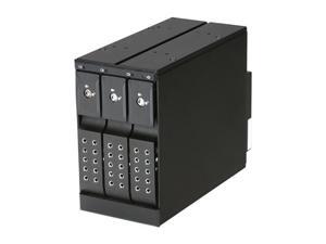 iStarUSA BPN-DE230SS-BLACK 2 x 5.25" to 3 x 3.5" SAS/SATA Trayless Hot-Swap Cage