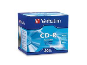 Verbatim 700MB 52X CD-R 20 Packs Media Model 94936