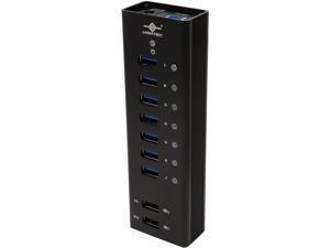 Vantec UGT-AH700U3-2C 7-Port USB 3.0 + 2 Smart Charging Port Aluminum Hub w/ Power Adapter