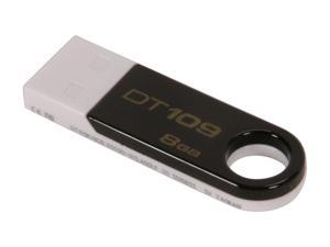 Kingston DataTraveler 109 8GB USB 2.0 Flash Drive (White & Black) Model DT109K/8GBZ