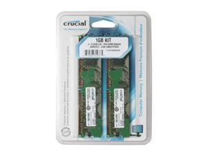 Crucial 1GB (2 x 512MB) 240 Pin DDR2 SDRAM DDR2 533 (PC2 4200) Dual Channel Kit Desktop Memory Model CT2KIT6464AA53E   Desktop Memory