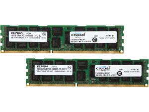 Crucial 32GB (2 x 16GB) 240-Pin DDR3 SDRAM DDR3 1866 (PC3 14900) Server Memory Model CT2K16G3ERSDD4186D