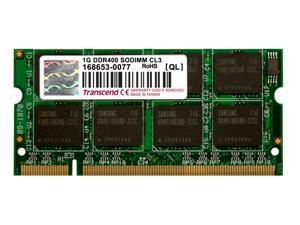 Transcend 1GB 200-Pin DDR SO-DIMM DDR 400 (PC 3200) Laptop Memory Model TS128MSD64V4A