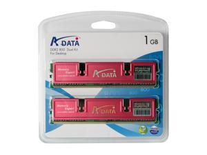 ADATA 1GB (2 x 512MB) 240 Pin DDR2 SDRAM DDR2 800 (PC2 6400) Dual Channel Kit Desktop Memory Model ADQVE1908K