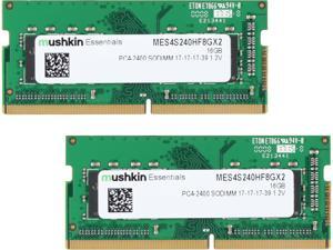 Mushkin Enhanced Essentials 16GB (2 x 8G) 260-Pin DDR4 SO-DIMM DDR4 2400 (PC4 19200) Laptop Memory Model MES4S240HF8GX2