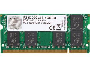G.SKILL 4GB 200-Pin DDR2 SO-DIMM DDR2 667 (PC2 5300) Laptop Memory Model F2-5300CL5S-4GBSQ