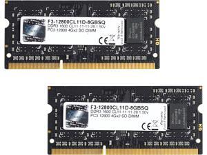 G.SKILL 8GB (2 x 4GB) 204-Pin DDR3 SO-DIMM DDR3 1600 (PC3 12800) Laptop Memory Model F3-12800CL11D-8GBSQ