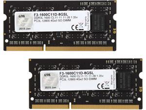 G.SKILL 8GB (2 x 4GB) 204-Pin DDR3 SO-DIMM DDR3L 1600 (PC3L 12800) Laptop Memory Model F3-1600C11D-8GSL