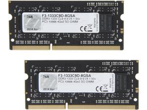 G.SKILL 8GB (2 x 4GB) 204-Pin DDR3 SO-DIMM DDR3 1333 (PC3 10666) Laptop Memory Model F3-1333C9D-8GSA