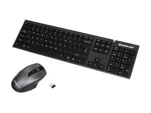 IOGEAR GKM552R Black USB RF Wireless Slim Long Range Keyboard and Mouse Combo