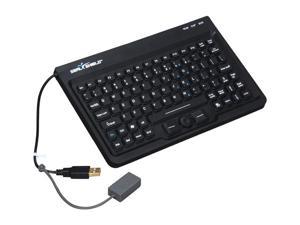 SEAL SHIELD  S86P  Black SEAL PUP Silicone Mini "All in One" Keyboard with built in Seal Point pointing device   Dishwasher Safe & Antimicrobial   Retail