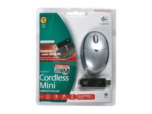 Logitech Mini Silver/Dark Gray Cordless Optical Mouse