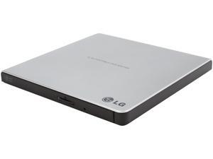 LG External CD / DVD Rewriter With M-Disc Mac & Surface Support (Silver)-model GP65NS60