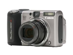 Canon PowerShot A650 IS Black&Silver 12.1 MP 2.5 173K LCD 6X Optical 