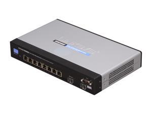   mini GBIC ports and ports 7 and 8 Console port 8K MAC Address Ta