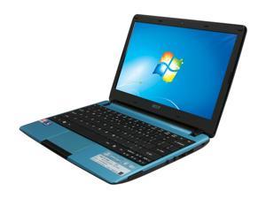 Acer Aspire One AO722 BZ608 Aquamarine AMD Dual Core Processor C 50 (1.00 GHz) 11.6" 4GB Memory 500GB HDD Netbook