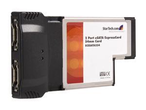 StarTech  ECESATA254  2 Port ExpressCard 54mm eSATA Controller Adapter Card - Retail