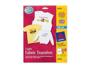 Avery Personal Creations Inkjet Light T Shirt Iron On Transfers, White, 18 Sheets/Pack