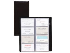 Samsill                                  Regal Leather Business Card Binder Holds 96 2 x 3 1/2 Cards, Black