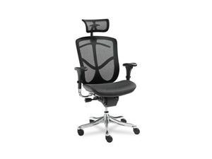 Alera EQ Series EQA41ME10A (ALEEQA41ME10A) Ergonomic Multifunction High Back Mesh Chair, Aluminum Base