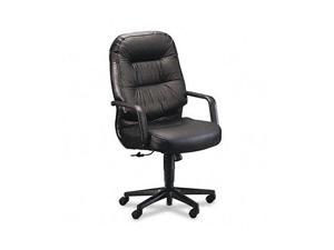 HON 2091SR11T Leather 2090 Pillow Soft Series Executive High Back Swivel/Tilt Chair, Black