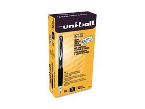 uni ball Signo Gel 207 Retr Roller Ball Pen, Black Ink, Micro Fine (Dozen)