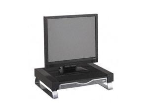   Wire Mesh Monitor Stand, 18 1/2w x 14 1/2d x 4 3/4h, Black/Silver