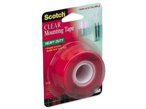 3M                                       Double Sided Mounting Tape, Industrial Strength, 1 x 60, Clear/Red Liner