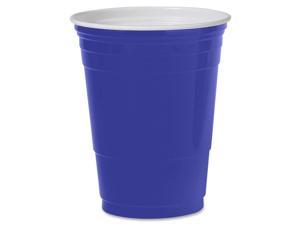 SOLO Cup Company                         Plastic Party Cold Cups, 16 oz., Blue, 20 Bags of 50/Carton