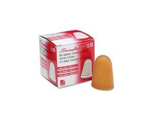      Swingline Rubber Finger Tips, Size 14, X Large, Amber, 12/Pack