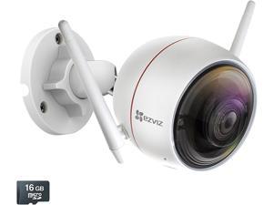 EZVIZ EZ3101B2G16 Wireless ezGuard Plus All-in-One HD 1080p Wi-Fi Security Camera, 16GB MicroSD Included 