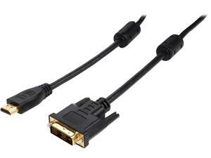 Coboc HD2SLDVI-6BK Black Color 6 ft.30AWG High Speed  HDMI to DVI-D(18+1) Adapter Cable w/Ferrite Cores - 1920 x 1080p