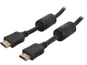 Coboc EA-HDAC-15-BK 15 ft. Black HDMI A Male to A Male 28AWG High Speed HDMI w/Ethernet Certified Cable w/Ferrite Cores M-M