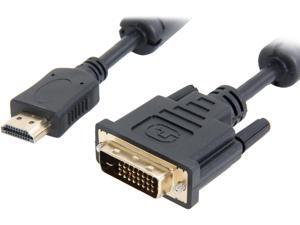 Coboc EA-HD2DVI-10-BK 10 ft. Black HDMI A Male to DVI-D(24+1) Male 30AWG High Speed  HDMI to DVI-D  Adapter Cable w/Ferrite Cores M-M