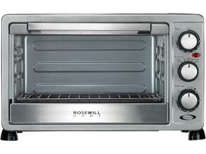 Rosewill 6-Slice Convection Toaster Oven Countertop, Stainless Steel, Large Capacity for 12 Inch Pizza with Bakeware Pan Broiler ...