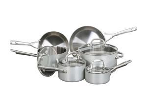    Anolon Chef Clad Stainless Steel 10 Piece Cookware Set