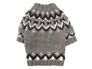    Hand Knitted Dog Sweater with Icelandic Pattern   M