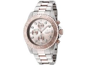    Invicta Mens Pro Diver Chronograph Rose Dial Two Tone